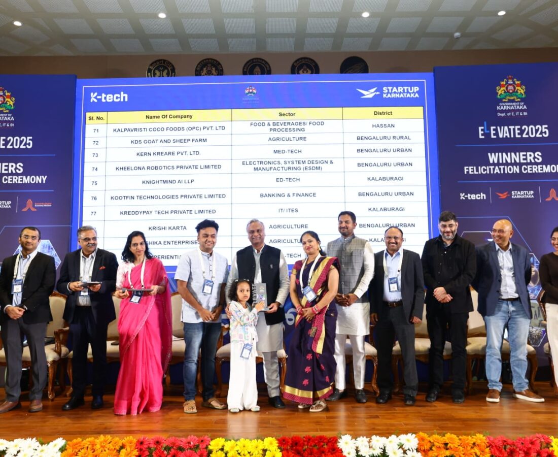 Dr. Raghu Raman Sekhar receiving Top 10 Winner at Elevate 2025 (Jan 2026), a humbling milestone and strong validation of building in India.